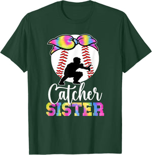 Baseball Catcher Sister Proud Sister Of A Baseball Catcher T-Shirt - T-Shirt | Forest
