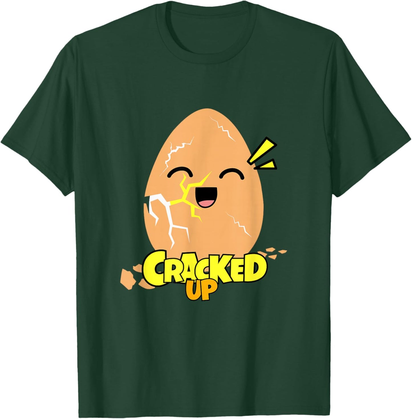 Cracked Up Laughing Egg Hilarious Humor Funny T-Shirt - T-Shirt | Forest