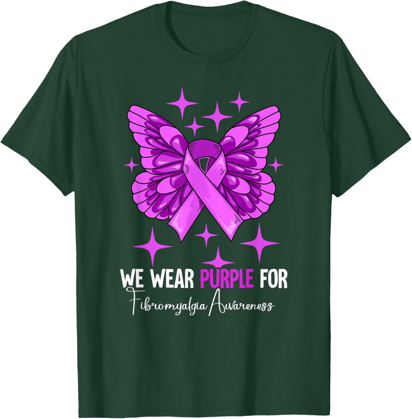 Fibromyalgia Gifts Fibromyalgia Awareness - -Adults, Black, Small, Short Sleeve T-Shirt - T-Shirt | Forest