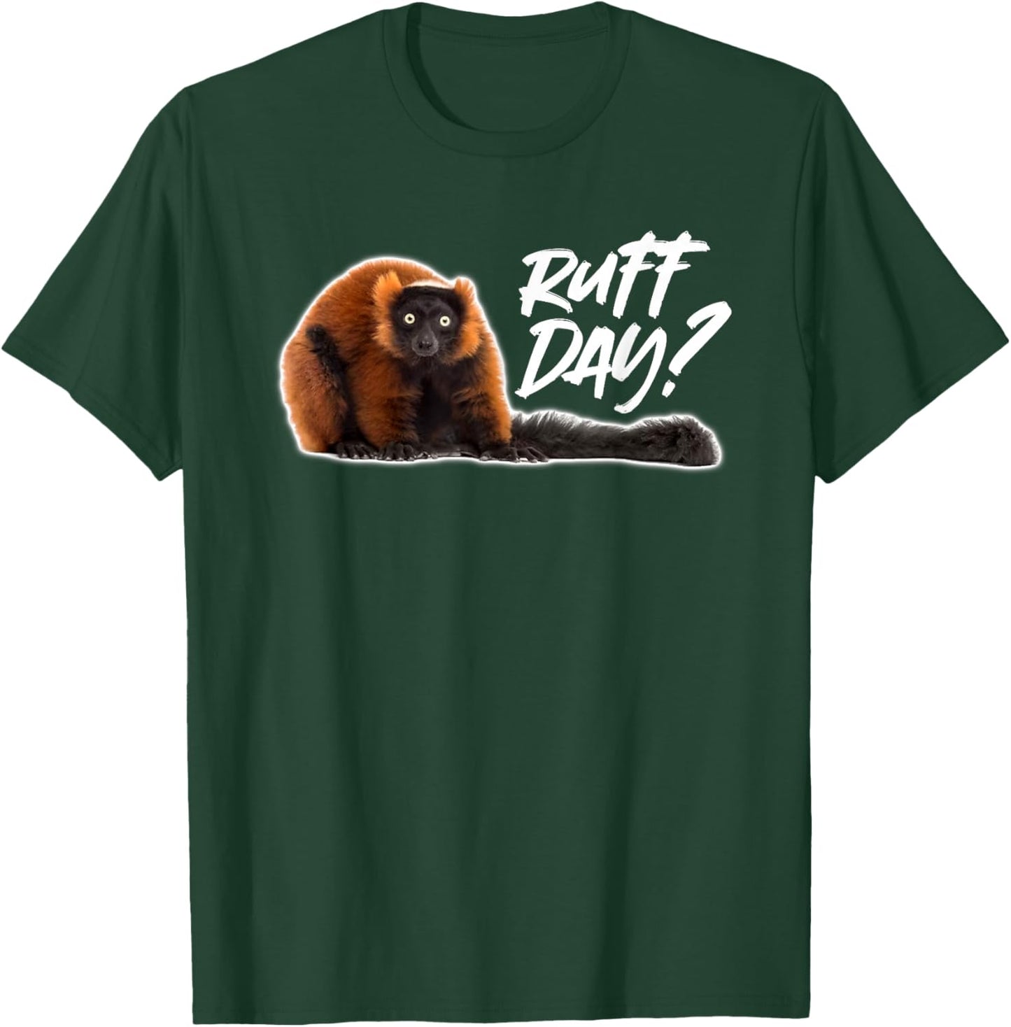 Ruff Day? Red Ruffed Lemur - Rough Day T-Shirt - T-Shirt | Forest