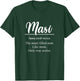 Masi Definition Funny Aunt Auntie Indian Masi Mother’s Day T-Shirt - T-Shirt | Forest