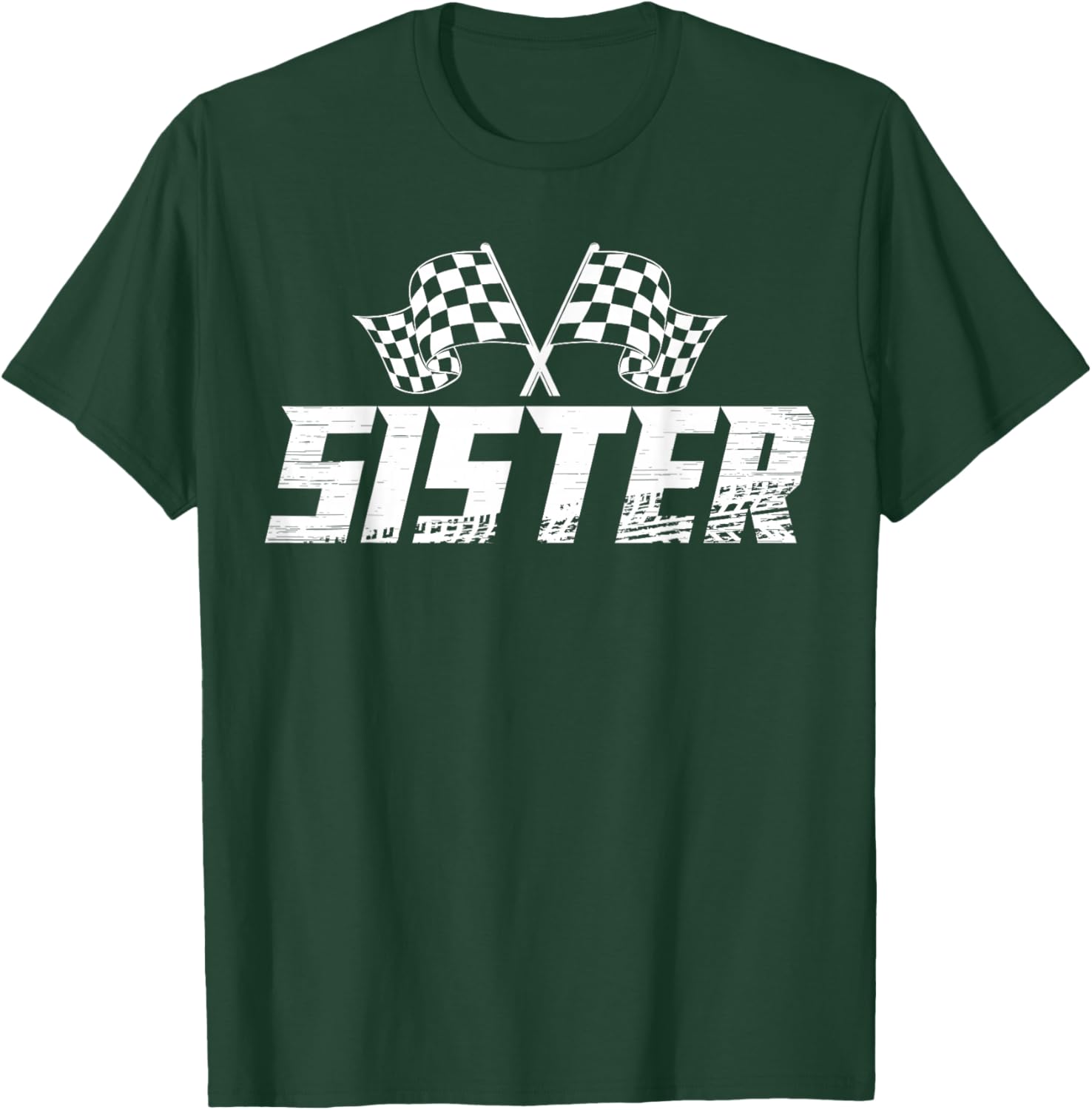 Sister Pit Crew Family Racing Birthday Race Car T-Shirt - T-Shirt | Forest
