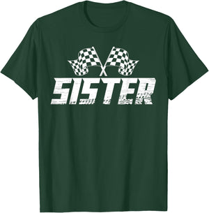 Sister Pit Crew Family Racing Birthday Race Car T-Shirt - T-Shirt | Forest