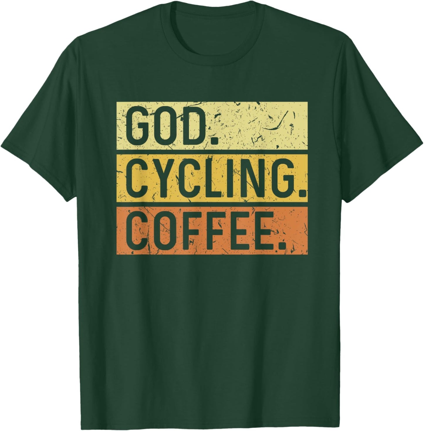 God Cycling Coffee Jesus Mountain Bike MTB Biking T-Shirt - T-Shirt | Forest