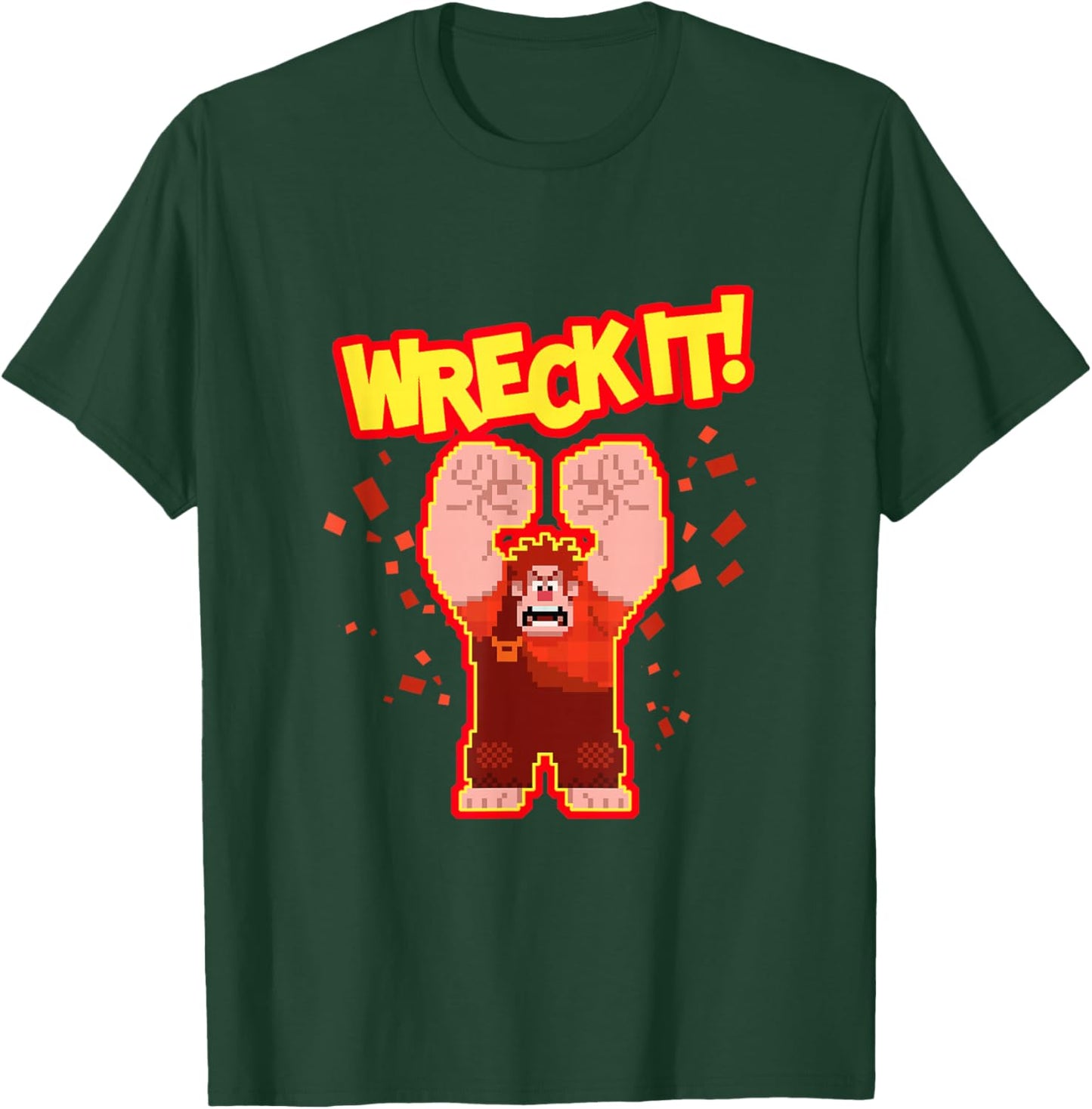 Disney Wreck-It Ralph Wreck It! Angry Pixelated Ralph Shot T-Shirt - T-Shirt | Forest