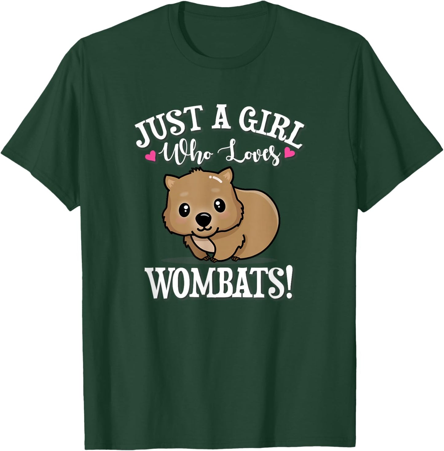 Chibi Anime Kawaii Kids Girl Who Loves Wombats Lover T-Shirt - T-Shirt | Forest
