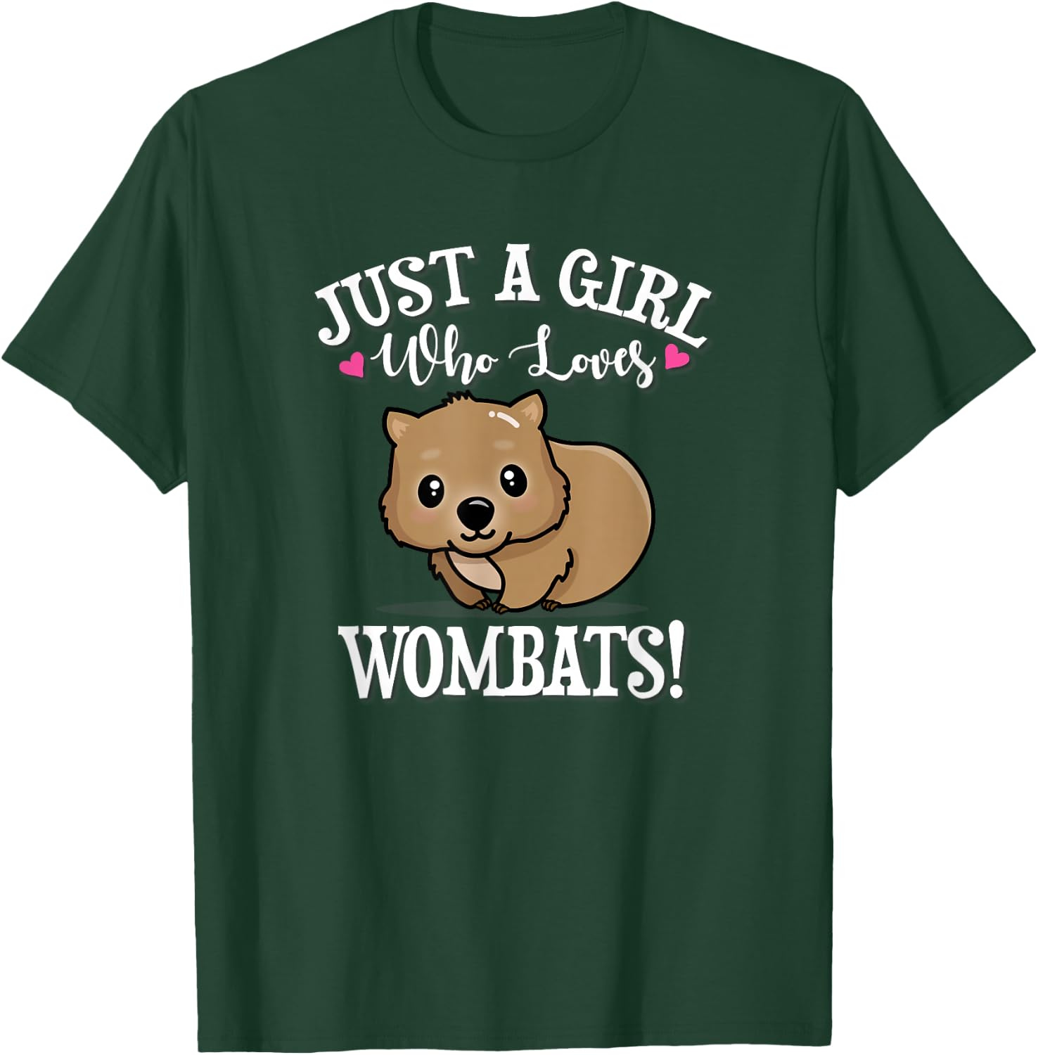 Chibi Anime Kawaii Kids Girl Who Loves Wombats Lover T-Shirt - T-Shirt | Forest