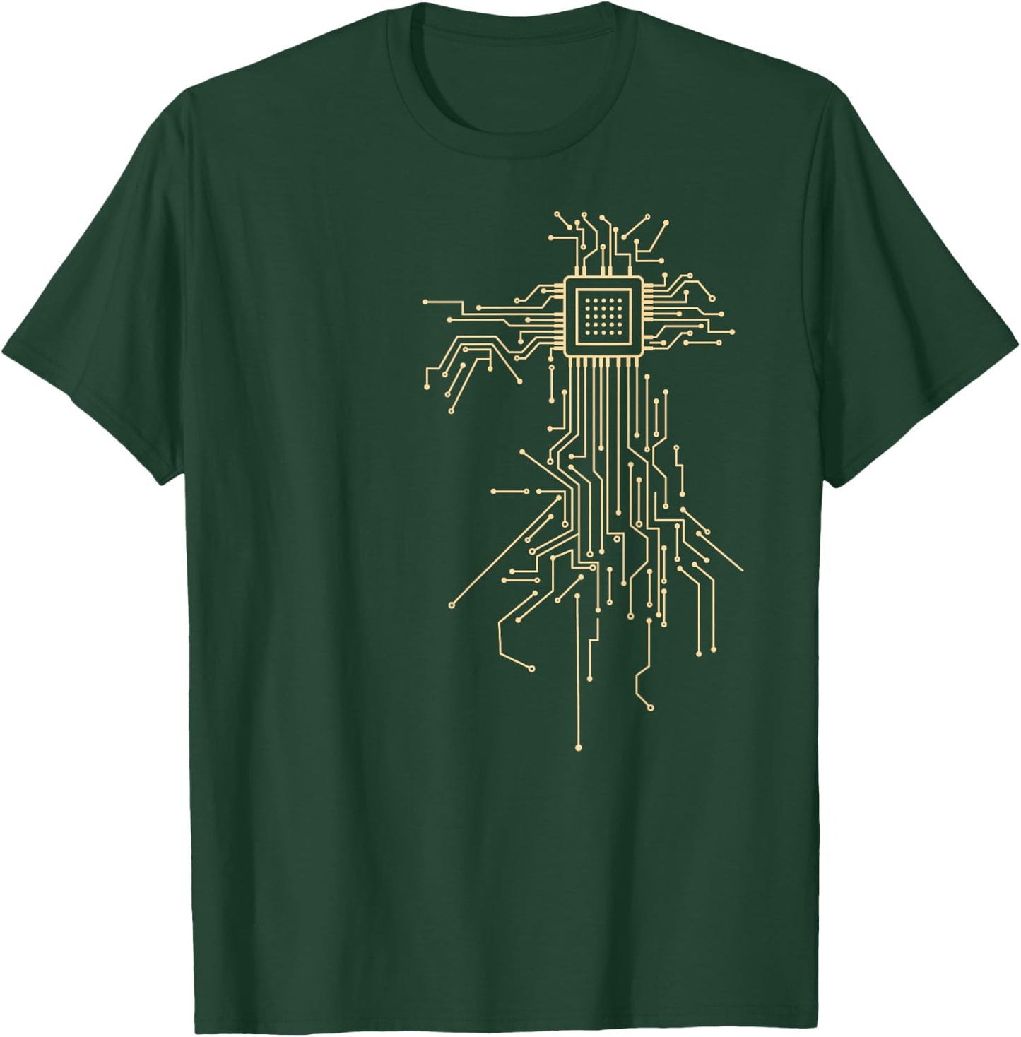 Cyborg Heart Chipset Semiconductor Programmer T-Shirt - T-Shirt | Forest