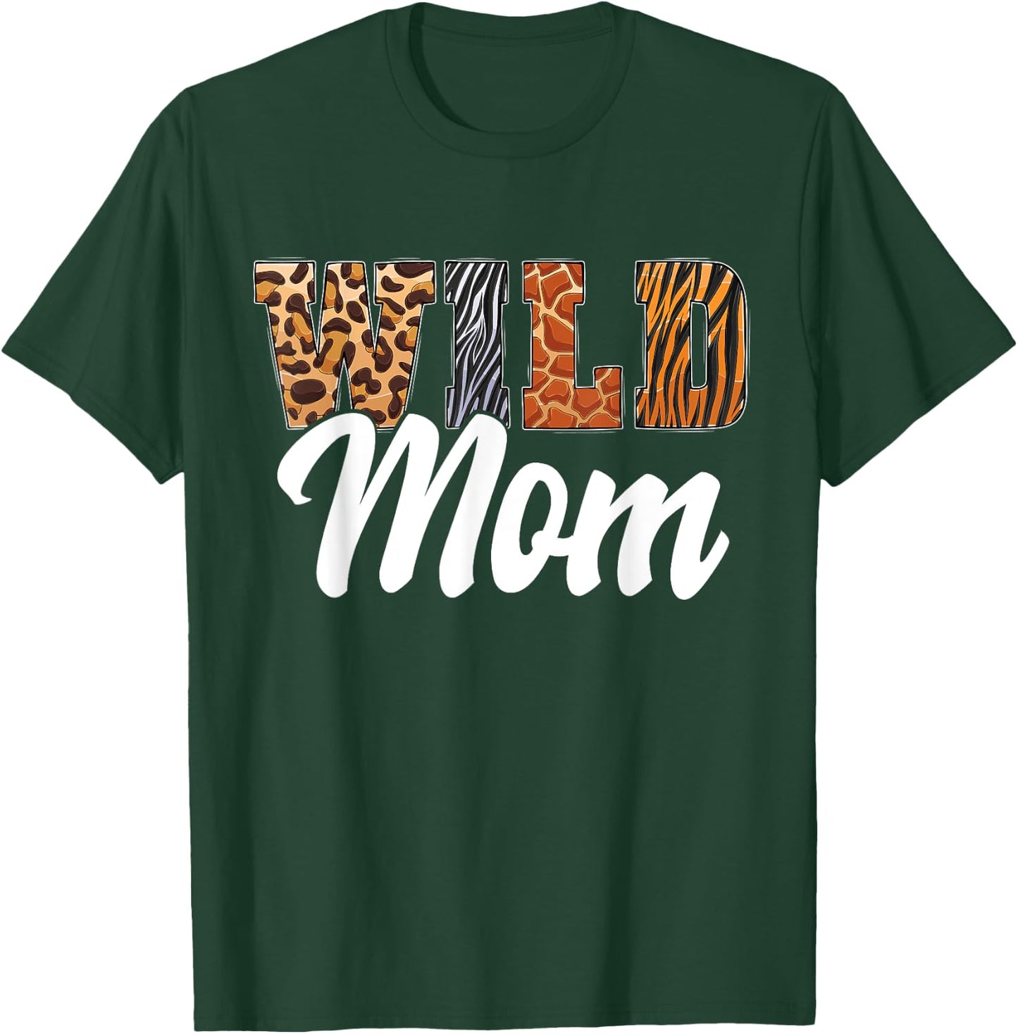 Wild Mom Zoo Born Wild Birthday Safari Jungle T-Shirt - T-Shirt | Forest