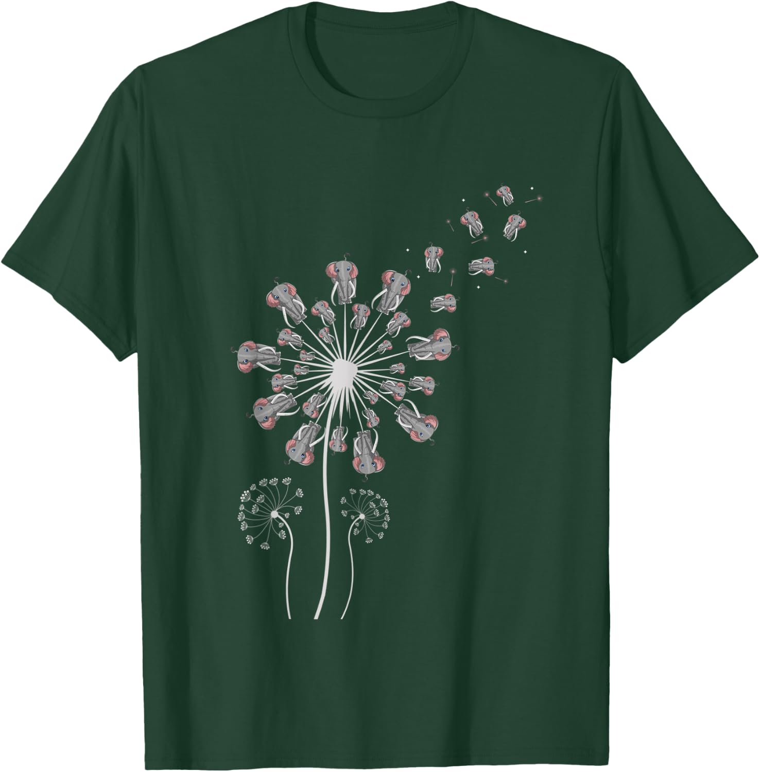 Elephant Dandelion T-Shirt - T-Shirt | Forest