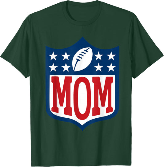 Mom American Football Happy Birthday Family Matching Retro T-Shirt - T-Shirt | Forest