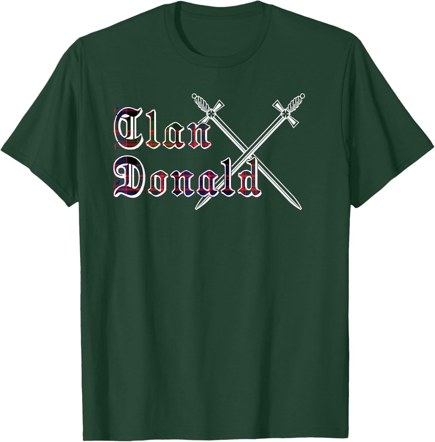 Clan Donald surname last name Scottish Tartan T-Shirt - T-Shirt | Forest