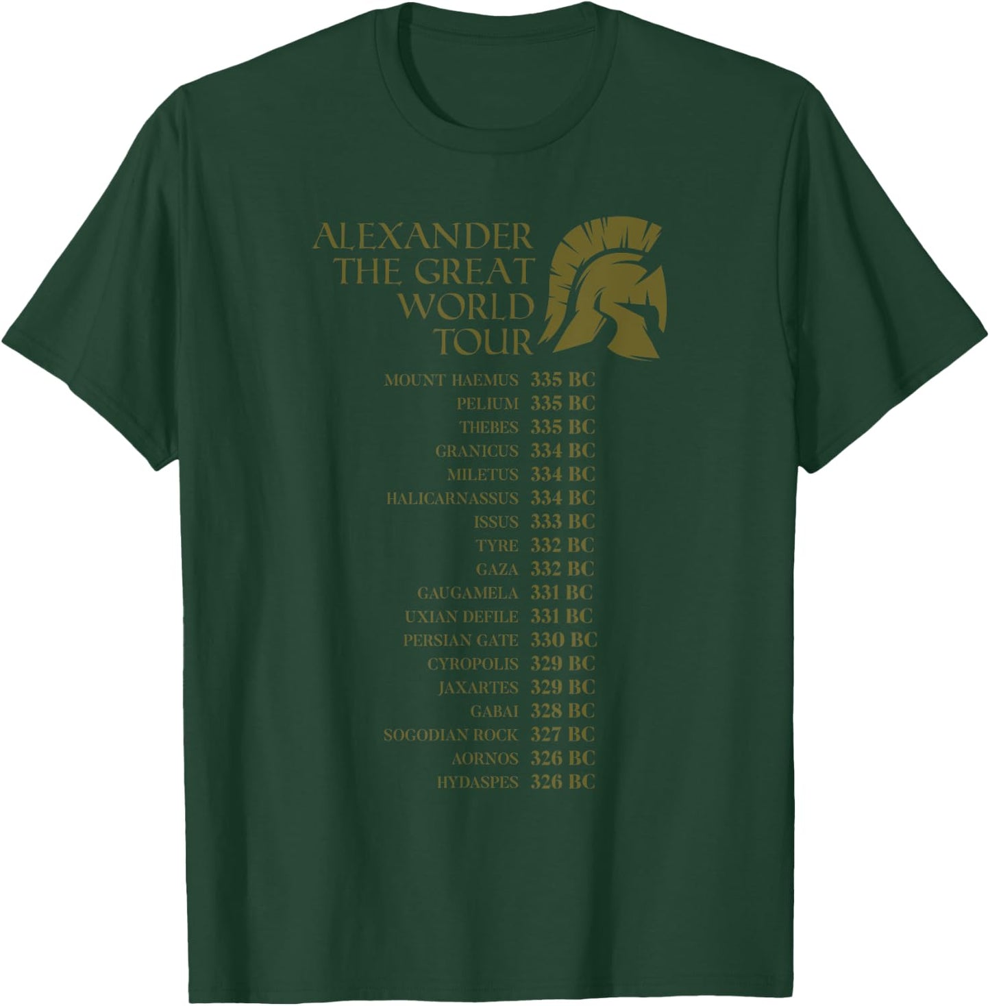 Alexander The Great World Tour Funny Historian Gift Men Kids T-Shirt - T-Shirt | Forest