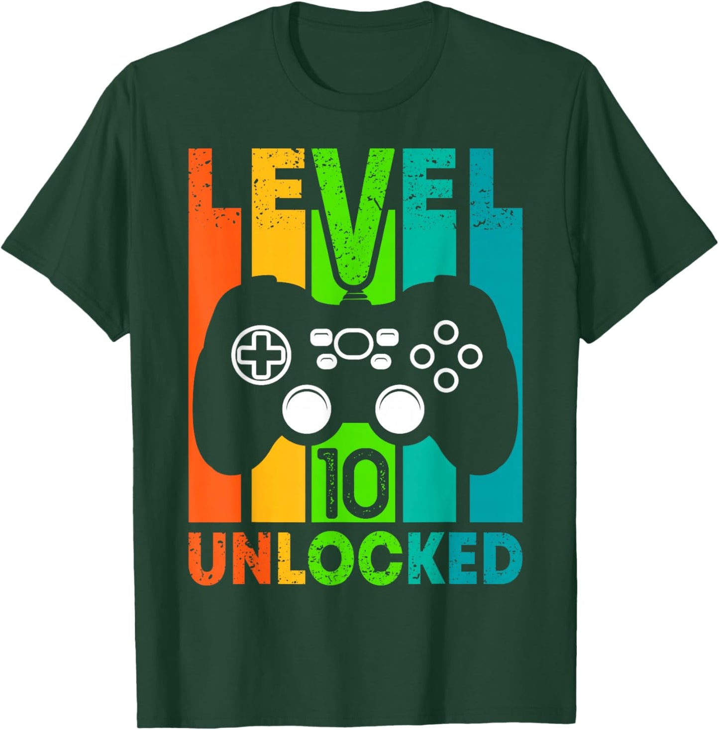 Birthday Gamer Boy or Gamer Girl - Level 10 Unlocked T-Shirt - T-Shirt | Forest