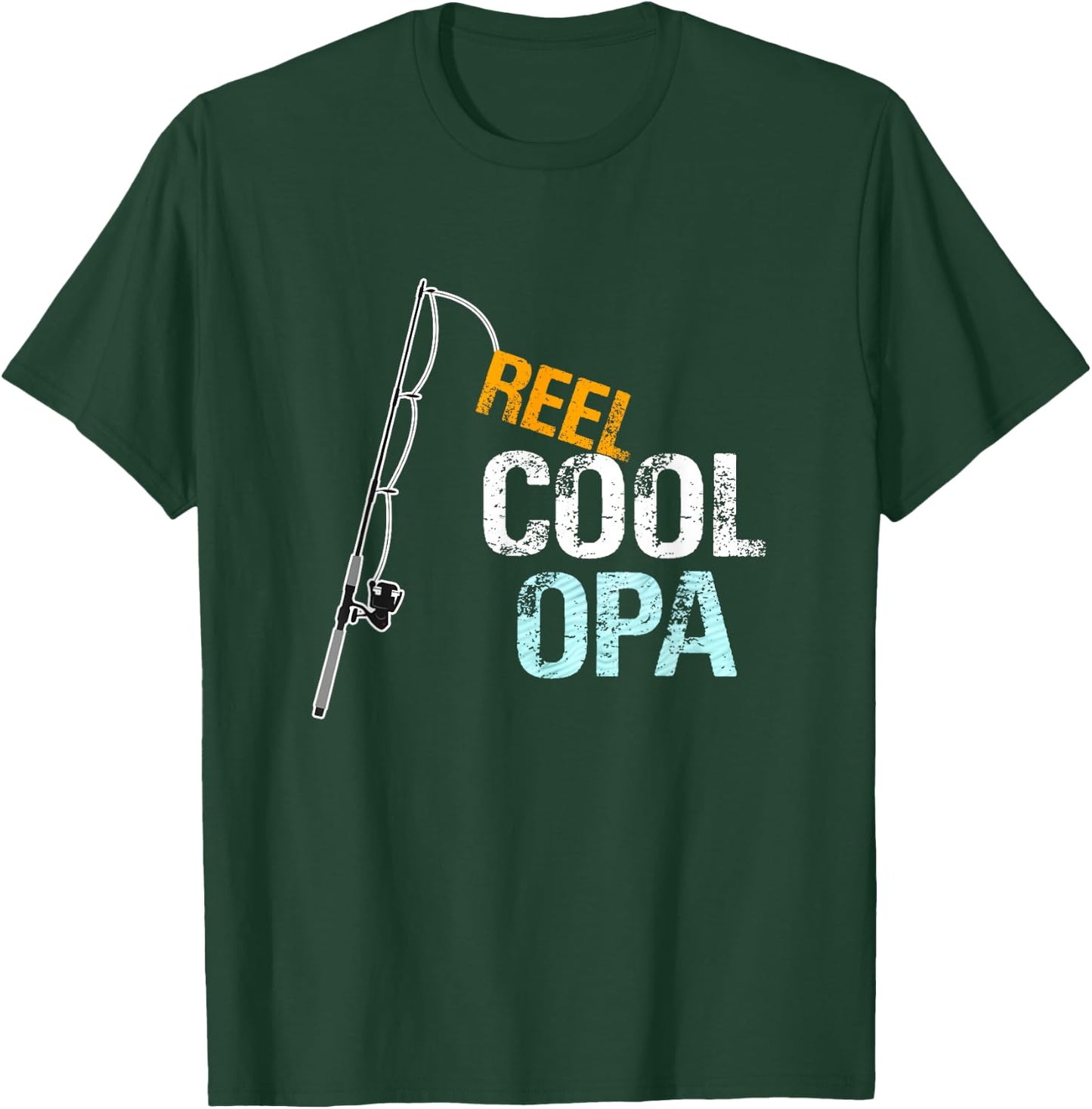 Opa Gift from Granddaughter Grandson Reel Cool Opa T-Shirt - T-Shirt | Forest