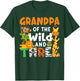 Grandpa Of The Wild and Three Safari Jungle Zoo Theme Party T-Shirt - T-Shirt | Forest