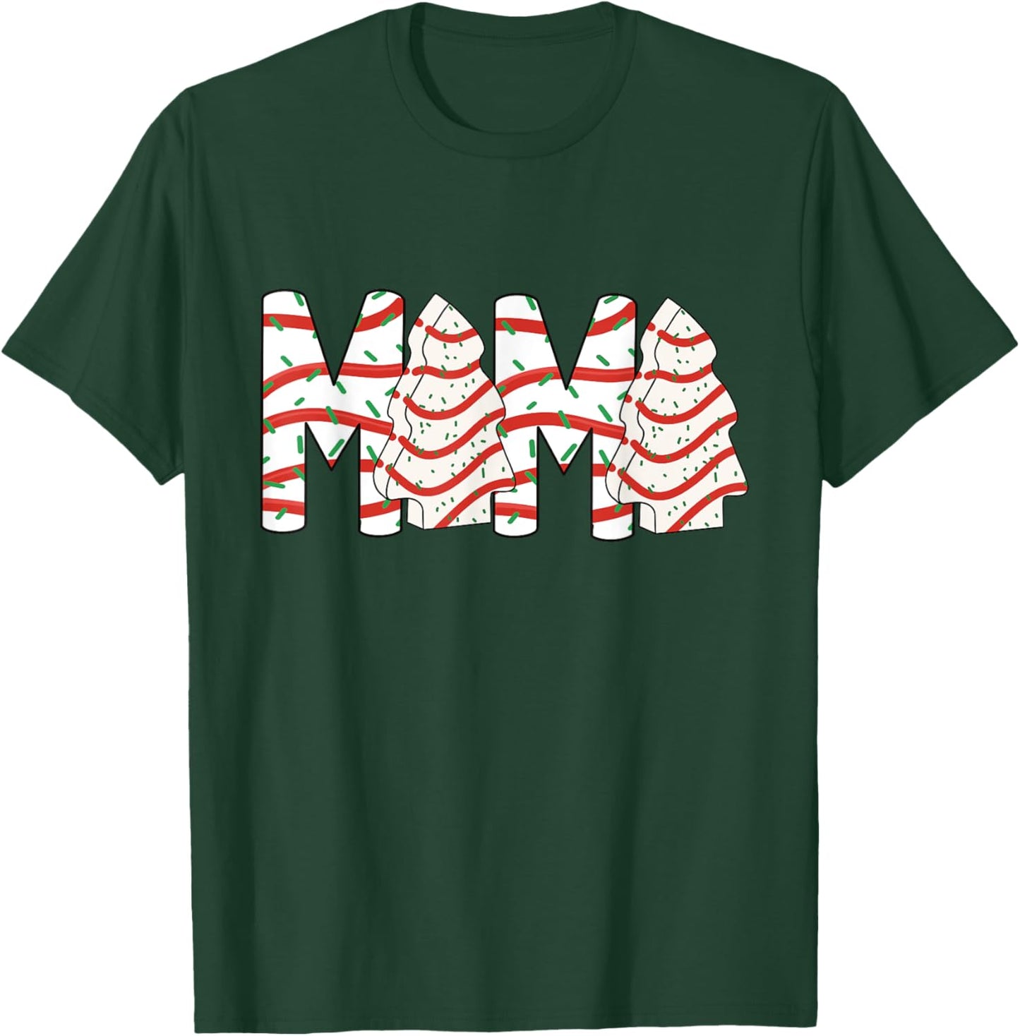 Christmas Tree Cake Mama Xmas Mom Family Matching T-Shirt - T-Shirt | Forest