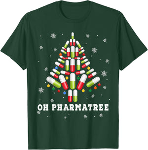 Oh Pharmatree Ugly ChristmasPharmacy Christmas Tree T-Shirt - T-Shirt | Forest