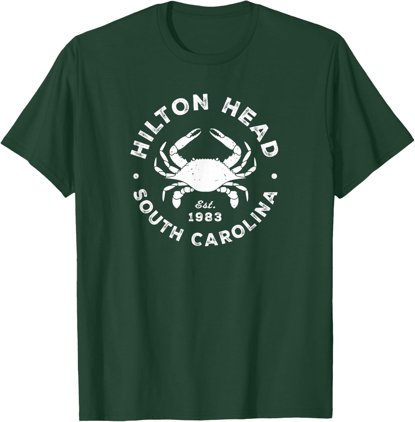 Vintage Hilton Head Island SC South Carolina Crab Souvenir T-Shirt - T-Shirt | Forest