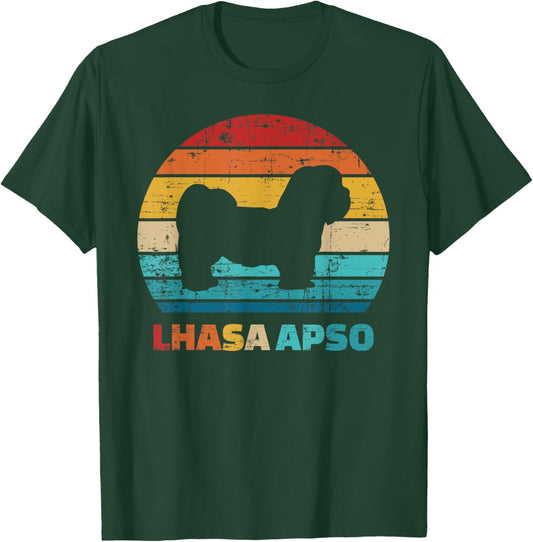 Lhasa Apso vintage retro T-Shirt - T-Shirt | Forest