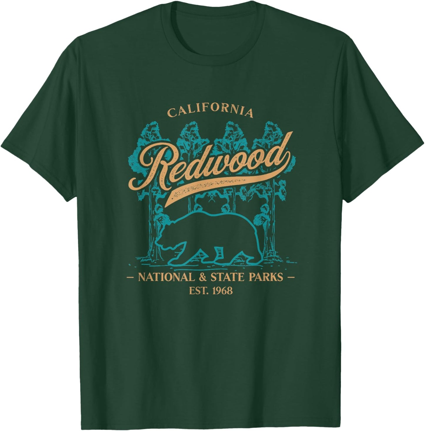 Redwood National State Parks California Coast USA Souvenir T-Shirt - T-Shirt | Forest