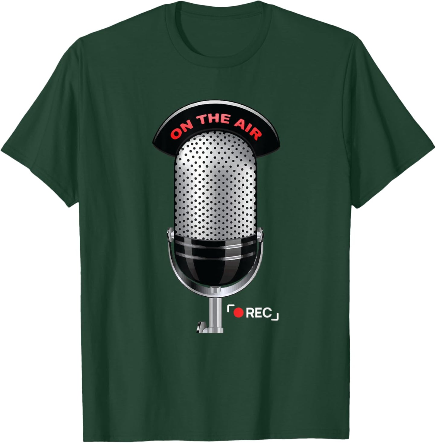 This Is My Podcast Mic Costume Funny Podcasters Halloween T-Shirt - T-Shirt | Forest