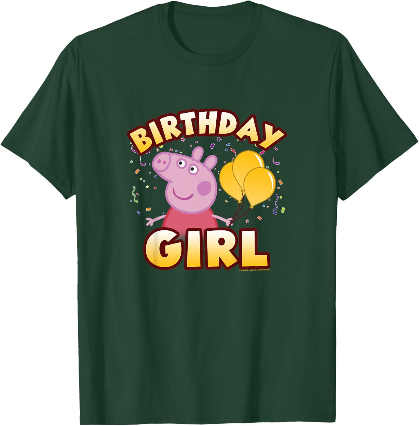 Peppa Pig Birthday Girl Balloons T-Shirt - T-Shirt | Forest