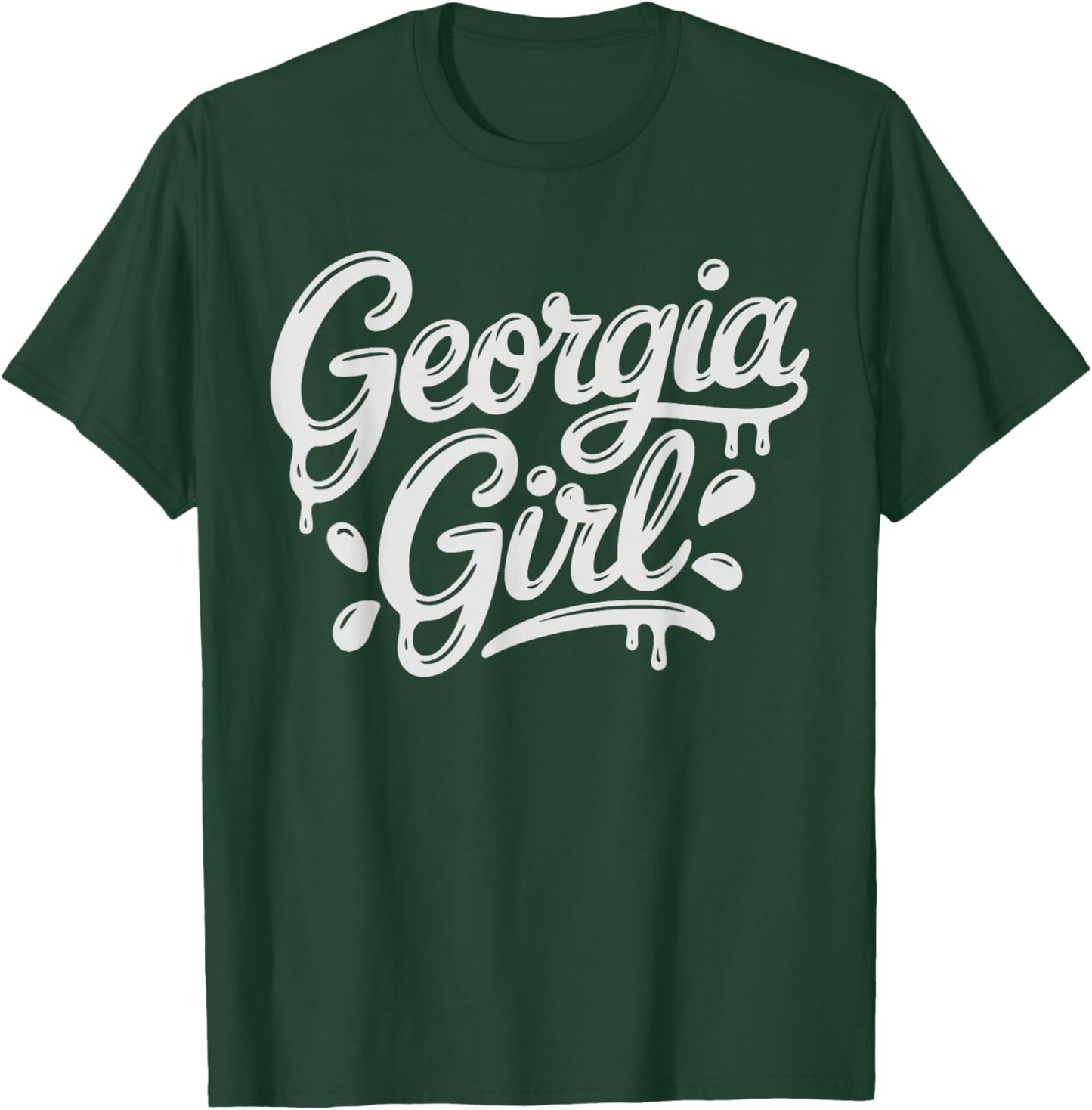 Georgia Girl State Grunge Local GA Girls T-Shirt - T-Shirt | Forest