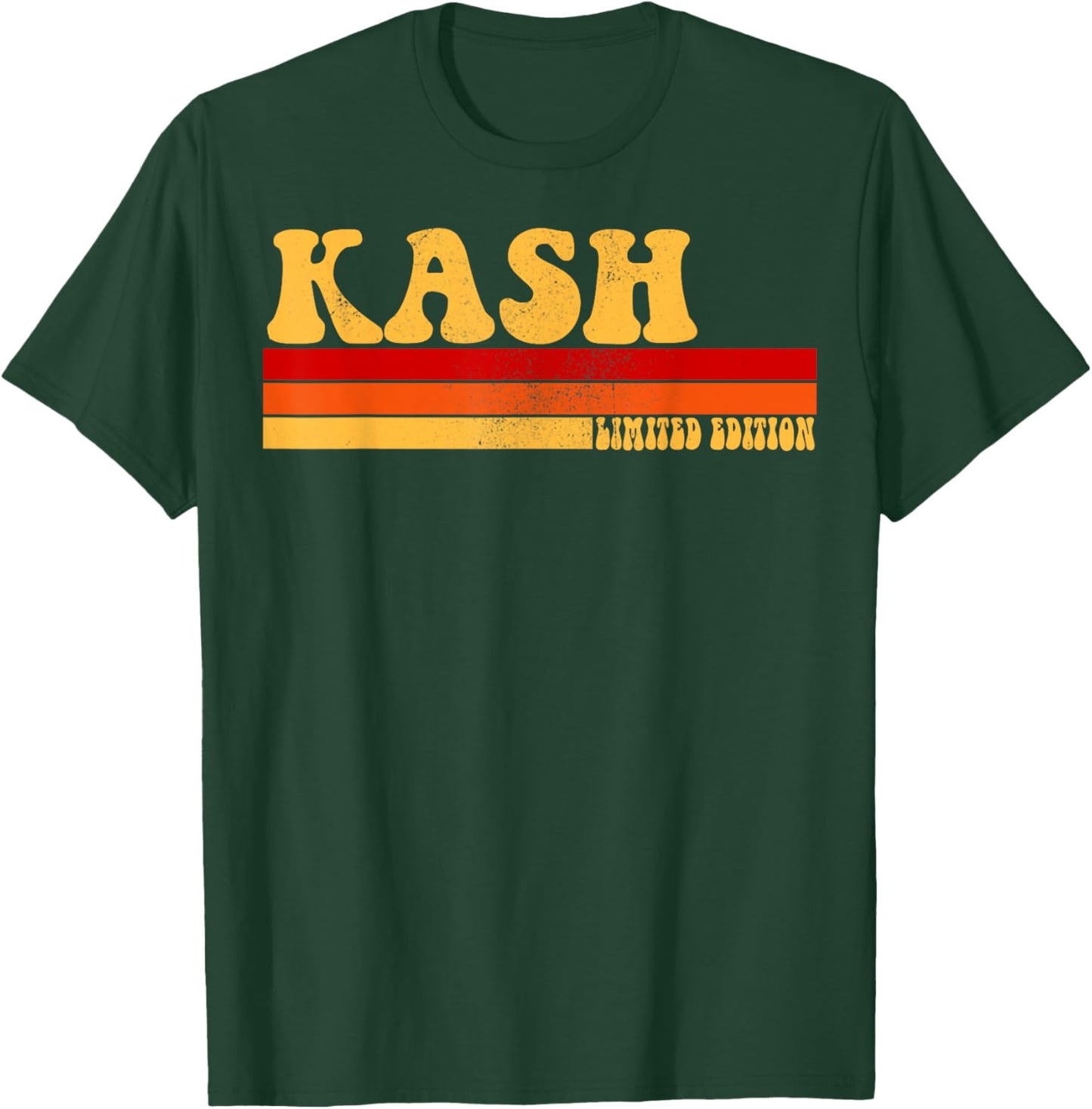 AmaStyle Co. KASH Name Personalized Idea Men Retro Vintage KASH , Small, Black T-Shirt - T-Shirt | Forest
