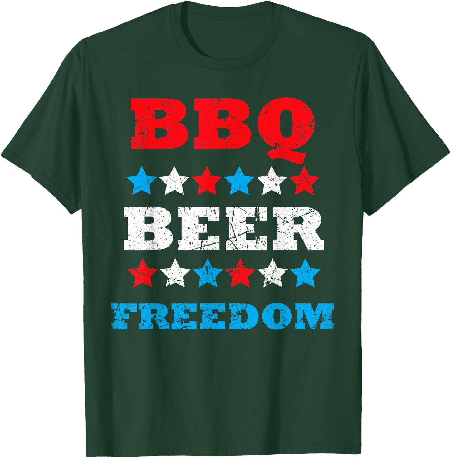 BBQ Beer Freedom T-Shirt - T-Shirt | Forest