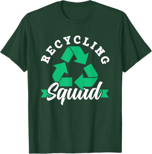 Recycling Squad Environment Trash Earth Day Recycle T-Shirt - T-Shirt | Forest