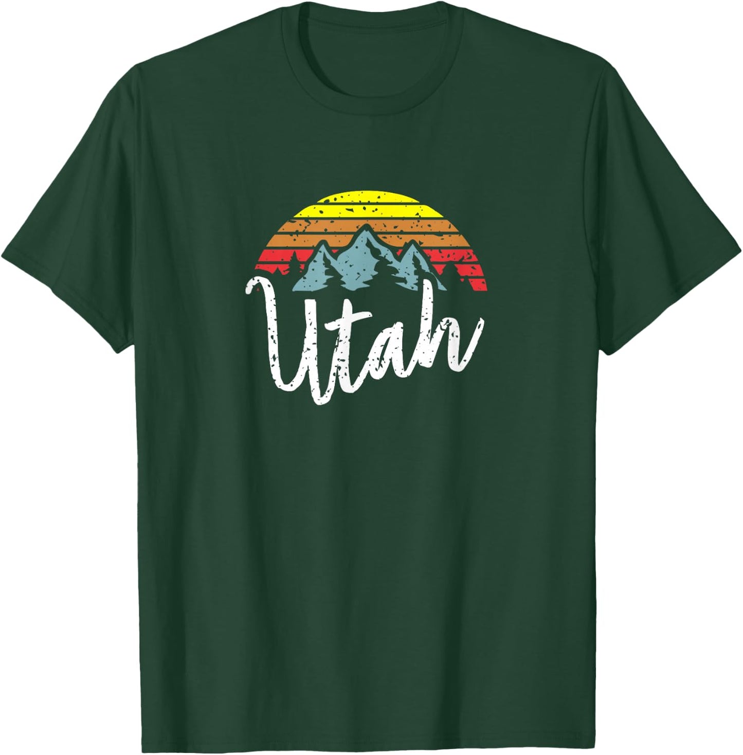 Utah Retro Eighties Style Mountains Design, Great Gift T-Shirt - T-Shirt | Forest