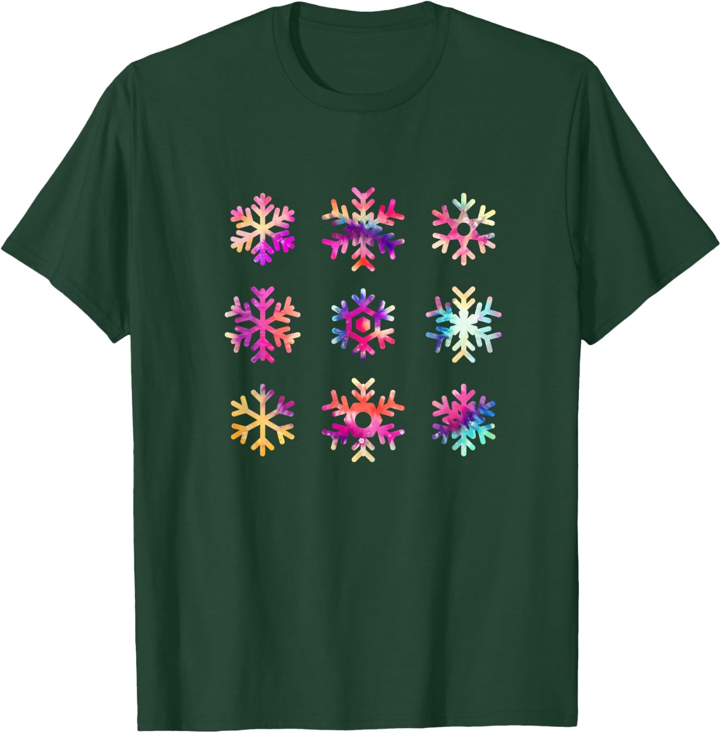 Tie Dye Snowflakes Christmas Hippy Costume T-Shirt - T-Shirt | Forest