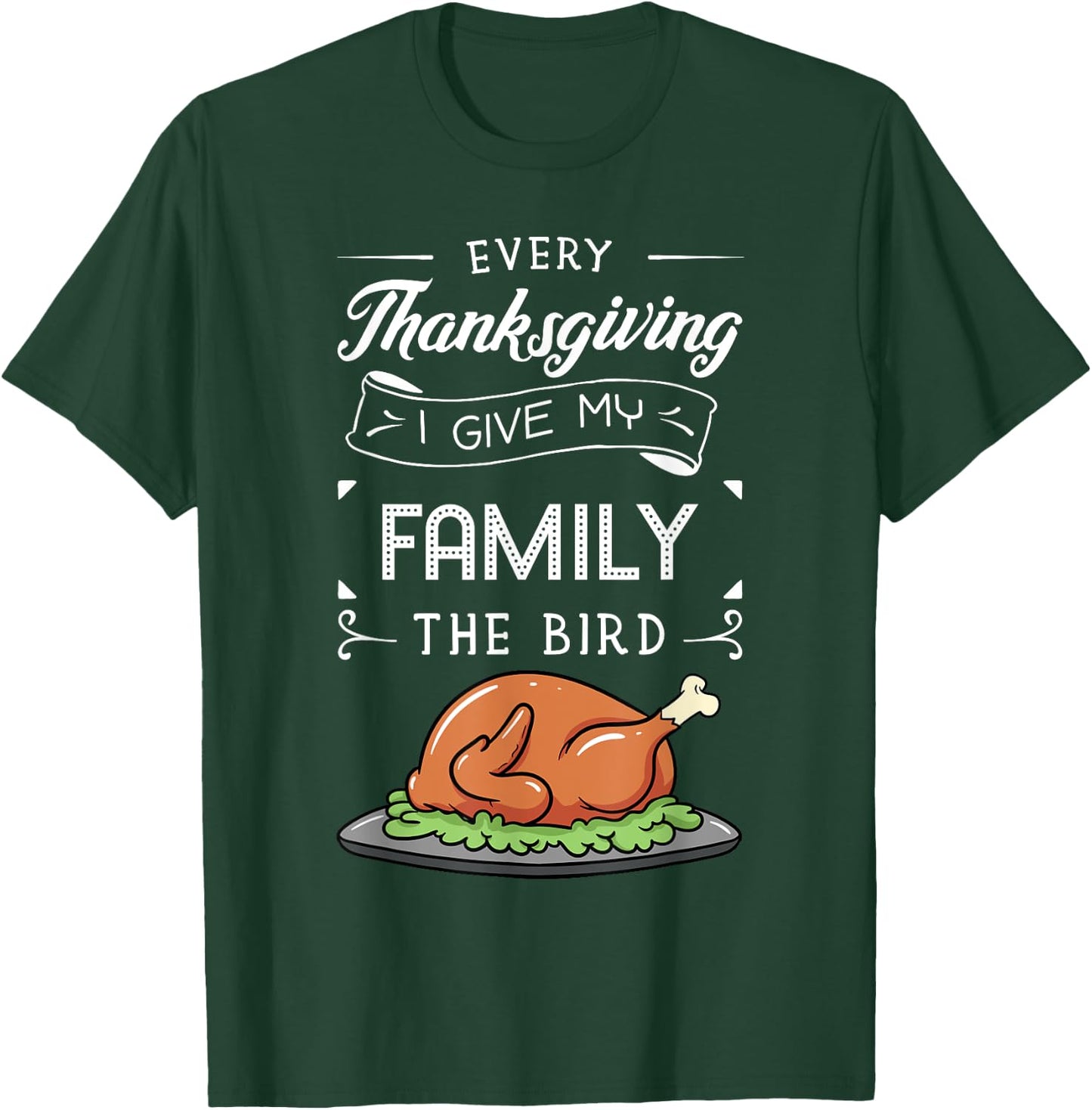 Thanksgiving Turkey Holiday Feast Harvest Blessing Gift T-Shirt - T-Shirt | Forest
