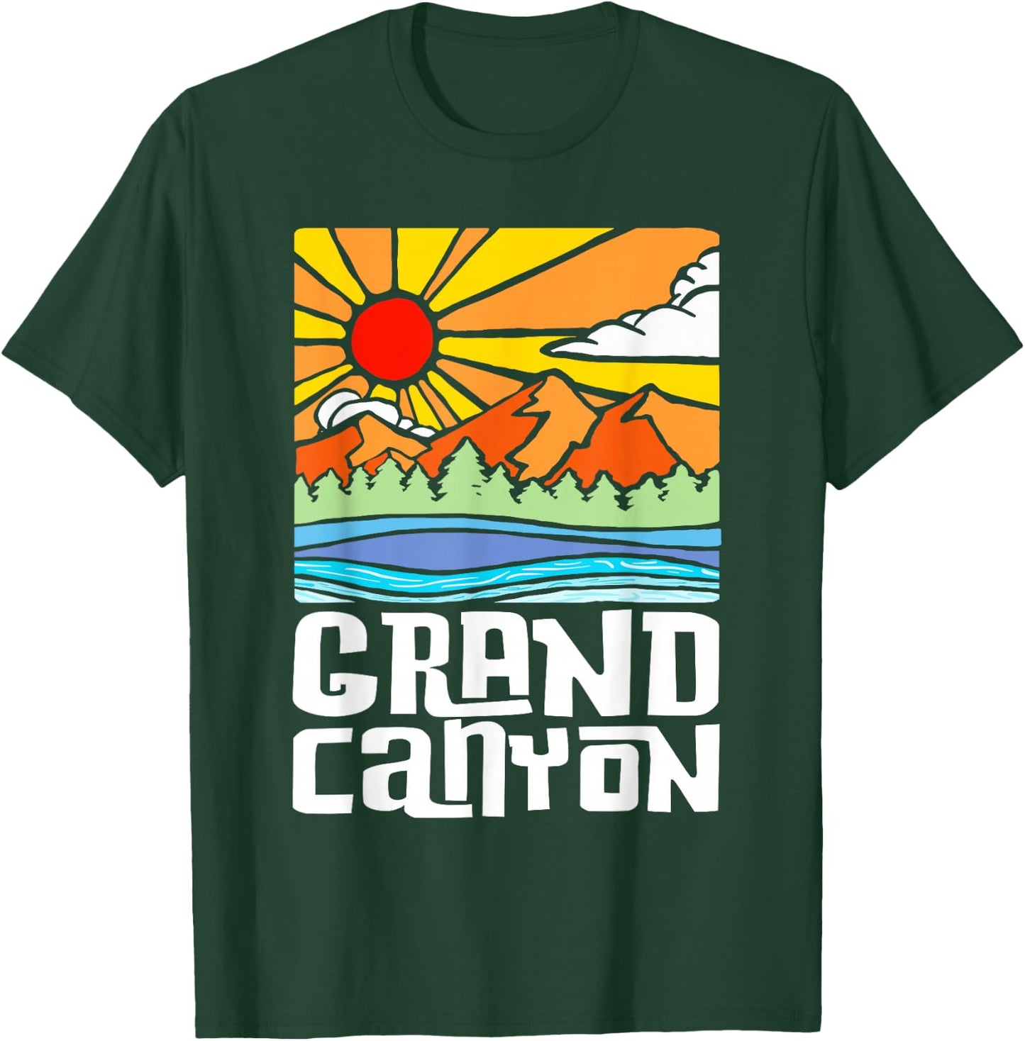 Grand Canyon National Park Artistic Nature & Mountains T-Shirt - T-Shirt | Forest