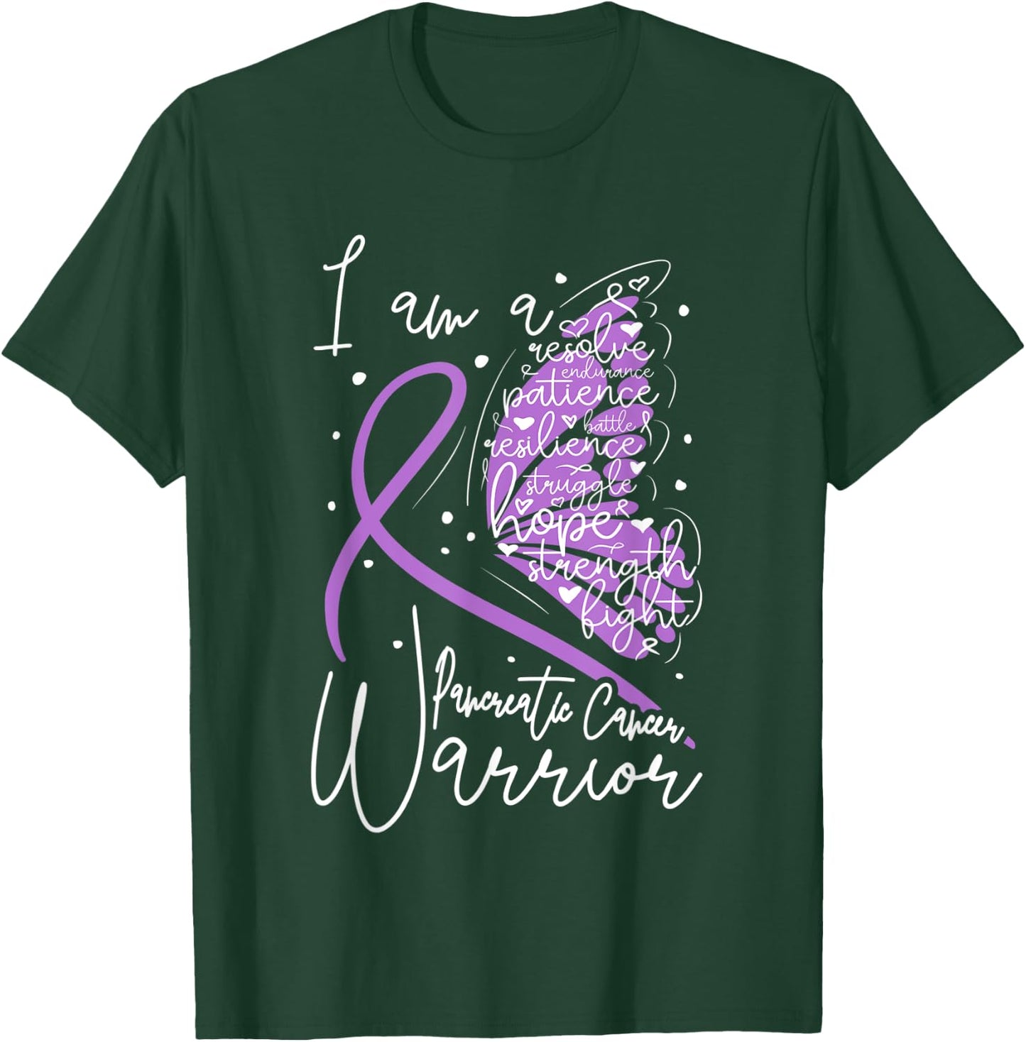 Butterfly Pancreatic Cancer Awareness T-Shirt - T-Shirt | Forest