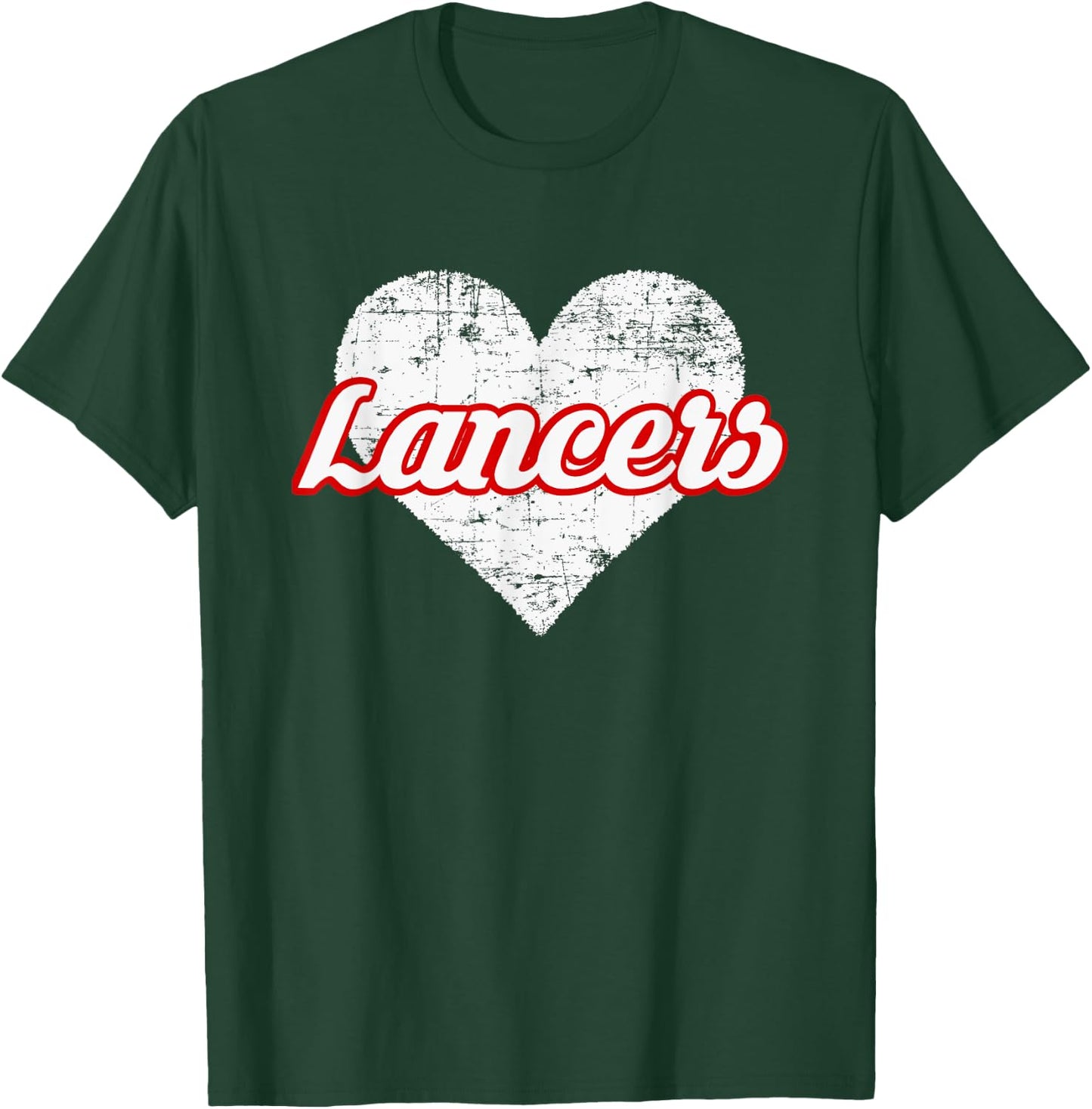 Lakewood Lancers Over Heart T-Shirt - T-Shirt | Forest