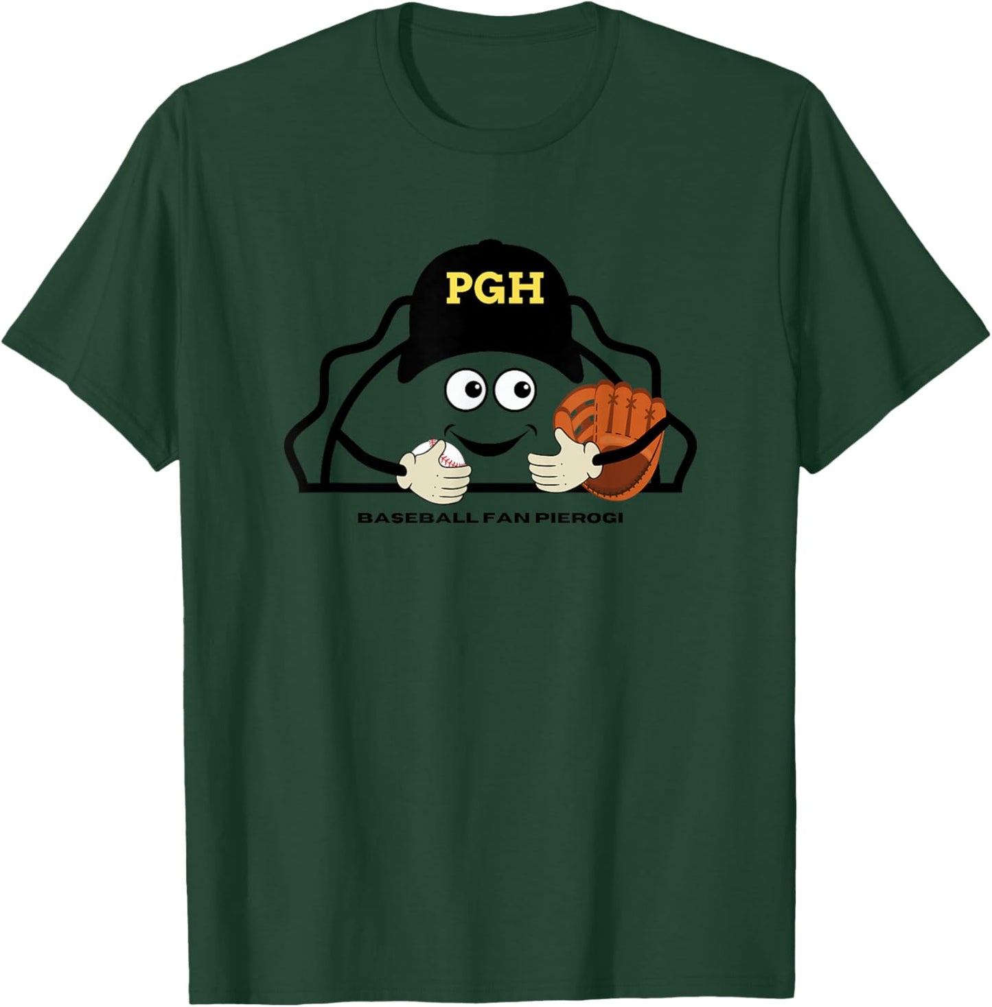 Pittsburgh Baseball Pierogi Yinzer Fan T-Shirt - T-Shirt | Forest