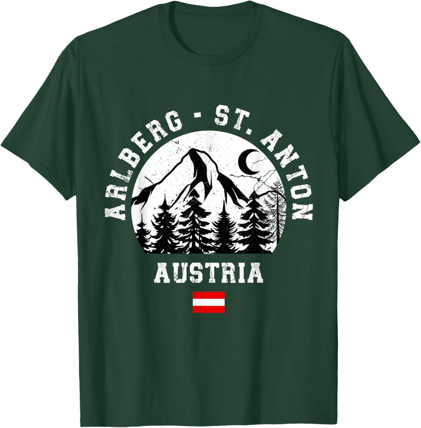 Arlberg St. Anton Austria Alps Ski Resort Alpine Austrian T-Shirt - T-Shirt | Forest