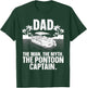 Funny Pontoon Dad Art Boating Pontoon Boat Captain T-Shirt - T-Shirt | Forest