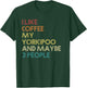 Yorkipoo Dog Owner Coffee Lovers Quote Funny Vintage Retro T-Shirt - T-Shirt | Forest