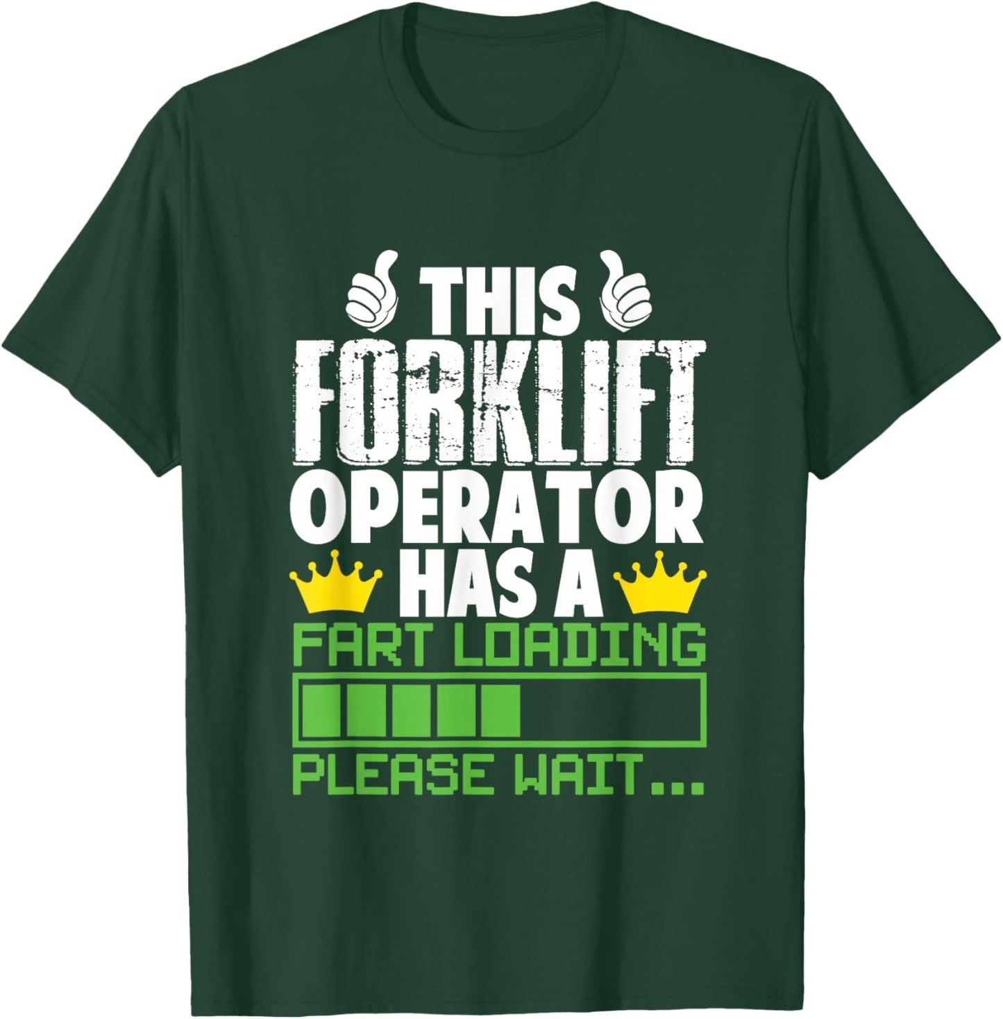 Oddly Specific Apparel -Adults Black Small Humorous Novelty Modern Forklift Operator Fart Loading Funny Ironic T-Shirt - T-Shirt | Forest
