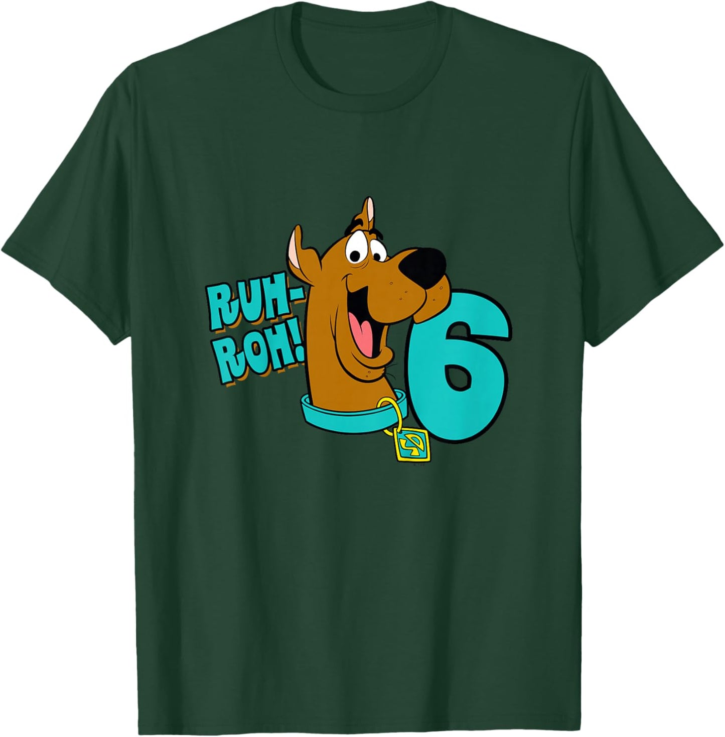 Kids Scooby-Doo 6th Birthday Ruh-Roh! I'm 6! T-Shirt - T-Shirt | Forest