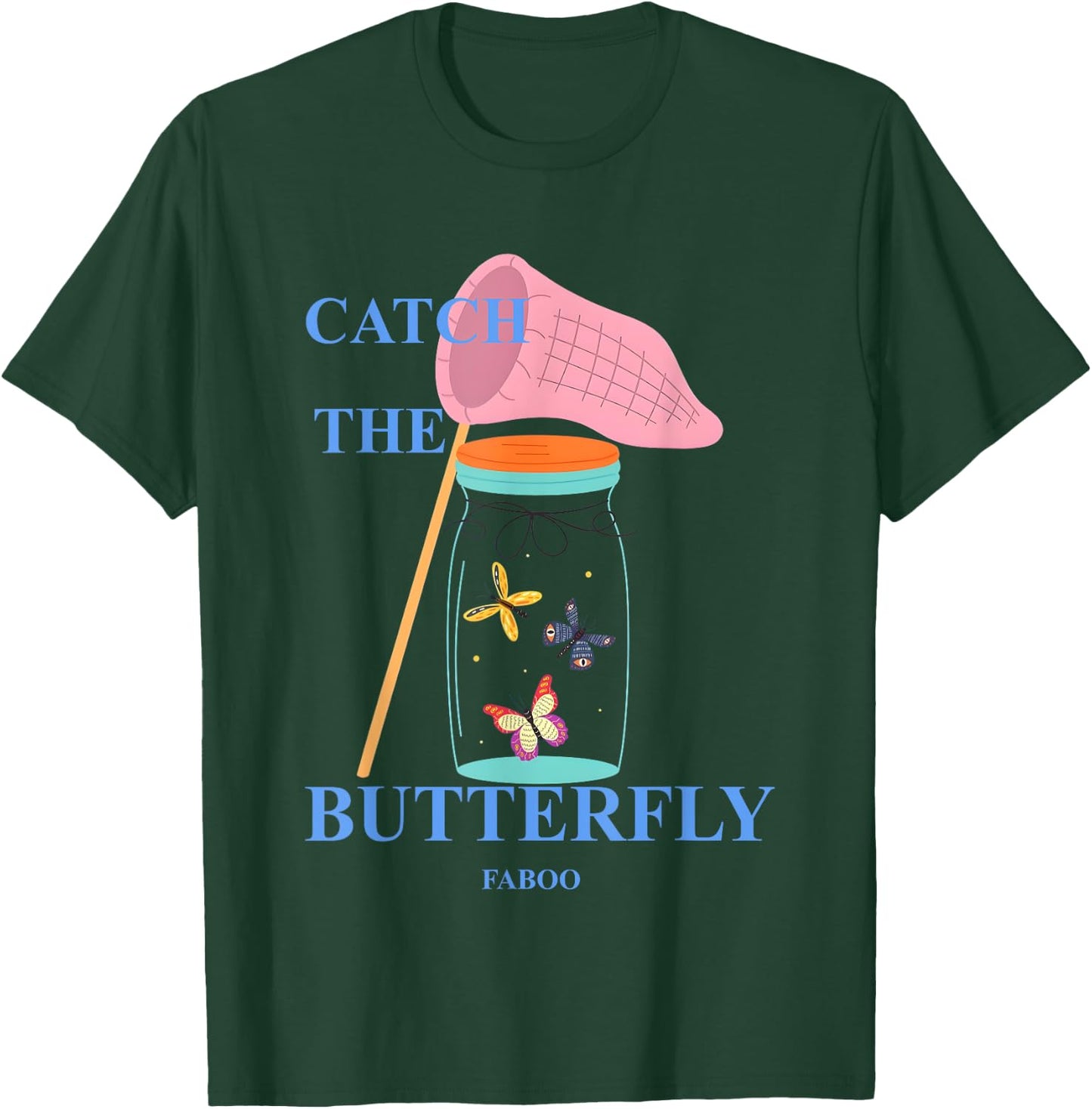 Faboo André Catch The Butterfly T-Shirt - T-Shirt | Forest