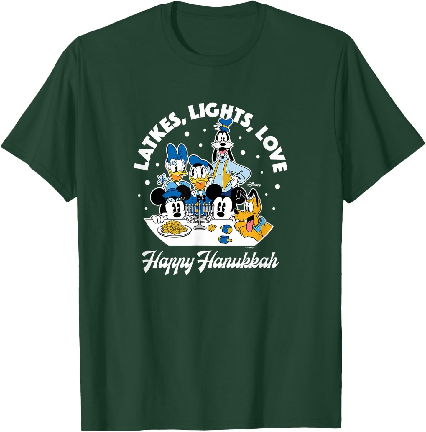 Disney - Mickey Minnie Donald Goofy Pluto Happy Hanukkah T-Shirt - T-Shirt | Forest