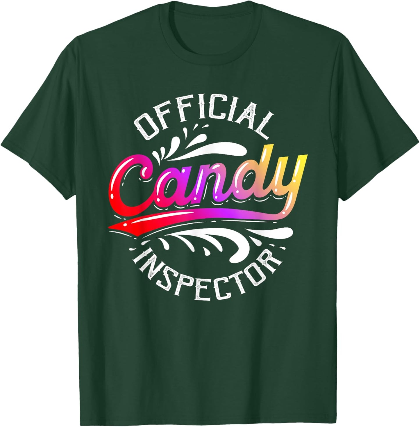 Funny Halloween Retro Vintage Candy Inspector Costume T-Shirt - T-Shirt | Forest