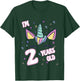 Unicorn 2nd birthday i'm 2 years old girl unicorn design T-Shirt - T-Shirt | Forest