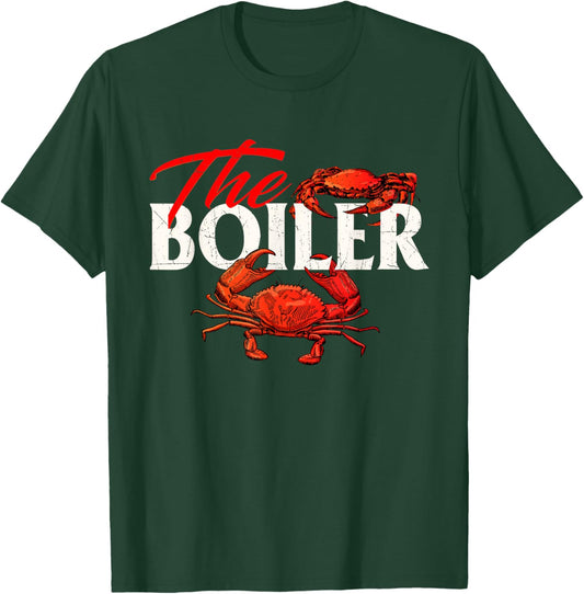 The Boiler - Seafood Crabber Crab Lover Crustacean Crabbing T-Shirt - T-Shirt | Forest
