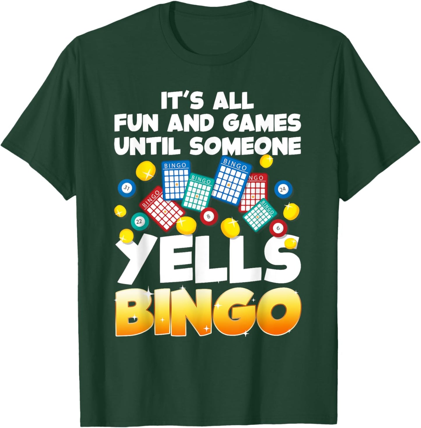 Best Bingo Novelty Women Bingo Lover Bingo Player T-Shirt - T-Shirt | Forest