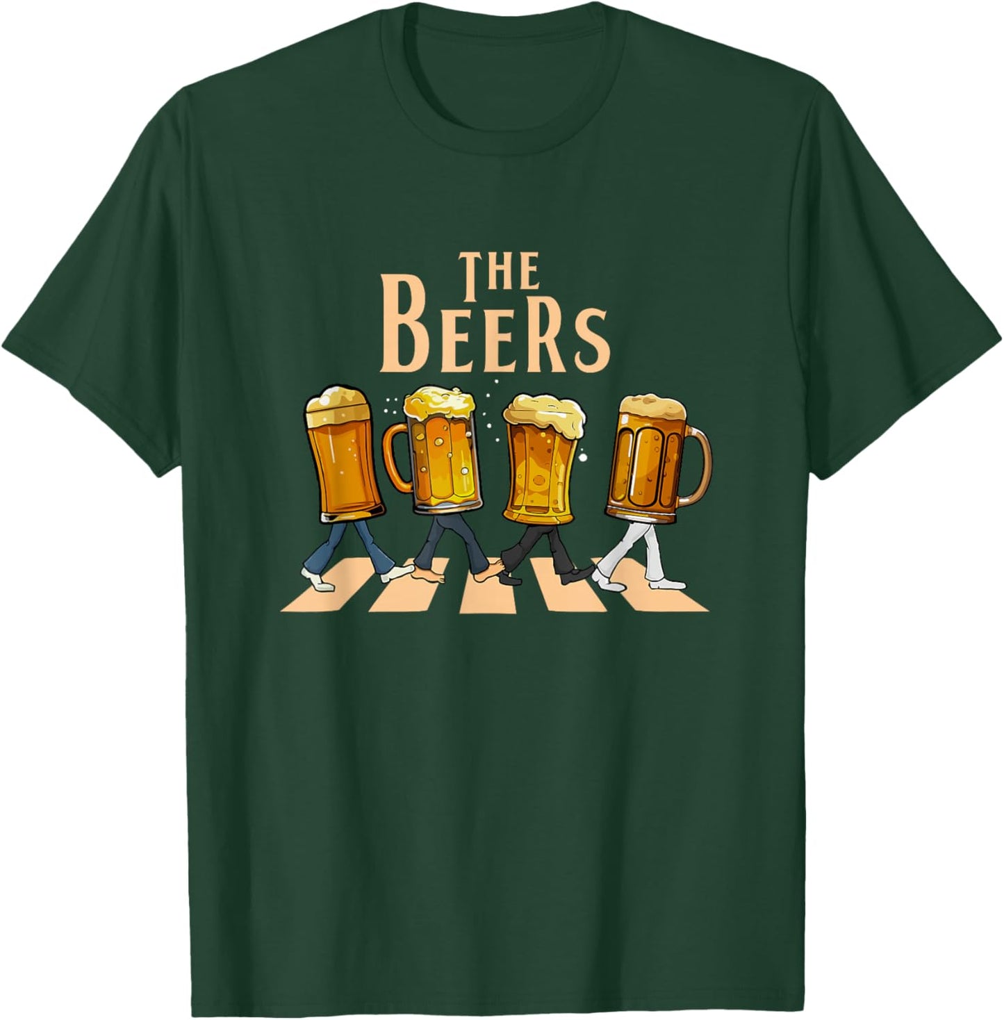 The Beers Abbey Road Parody Funny Beer Lovers T-Shirt - T-Shirt | Forest